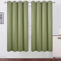 Blackout Curtains 66 x 72 Inch Long Sage Green Curtains Set of 2 Panels Room by Lemomo