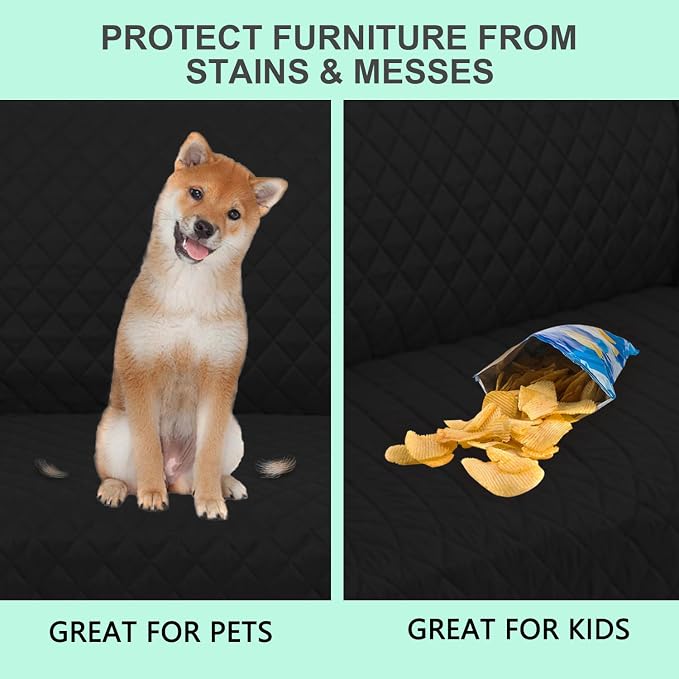 Reversible Couch Cover for 3 Cushion, Pet Friendly Water Repellent Couch Sofa - Image 5