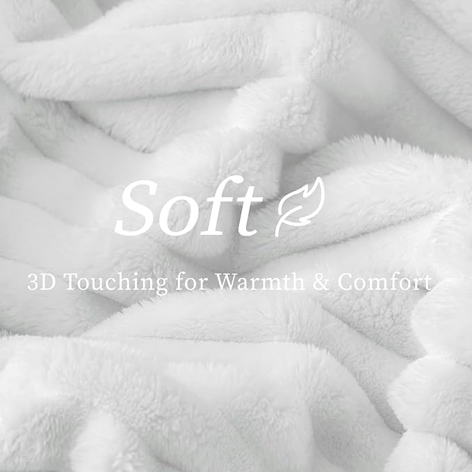 BEDELITE Ribbed Twin Blanket for Couch & Bed, Bright White, Warm Yet Lightweight - Image 5