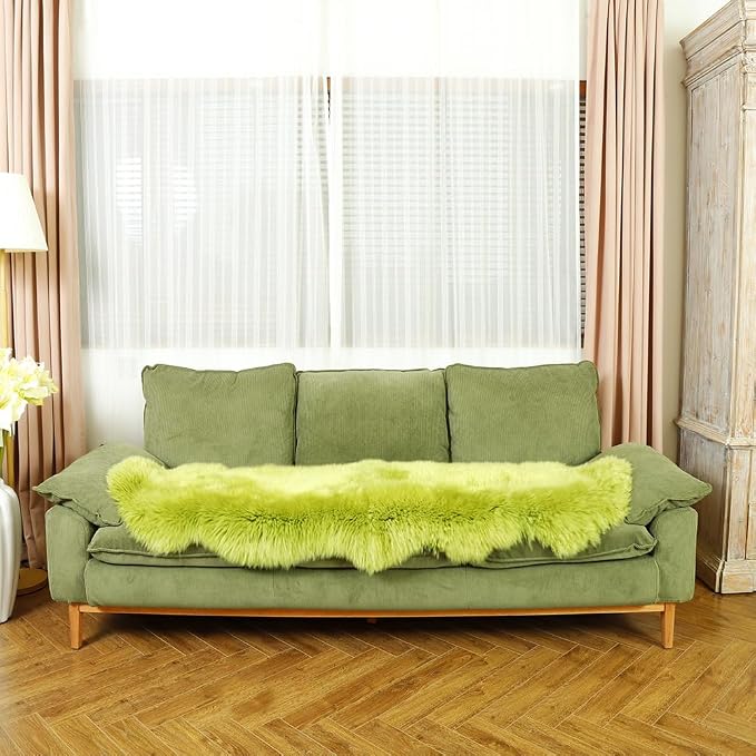 LLB Genuine Sheepskin Area Rug Wool Rug Fur Carpet Fluffy Shaggy Fur Rug - Image 6