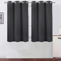 Dark Grey Blackout Curtains/38 x 54 Inch/Set of Two Panels Grommet Living Room by Lemomo