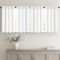 MIULEE 4-Panel 36 Inch Blackout Kitchen Tier Curtains Over Sink Pure White | by MIULEE
