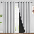 SimpleHome White 100% Blackout Curtains Room Darkening Living Room 84 Inch | by SimpleHome