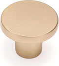 Ravinte 25 Pack Cabinet Knobs Champagne Gold Kitchen Cabinet Knobs Round Dresser Drawer Pulls Closet Door Pulls 1-1/5 Inch