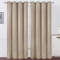 Blackout Curtains 66 x 95 inch/Khaki Curtains Set of 2 Panels/Thermal Insulated by Lemomo