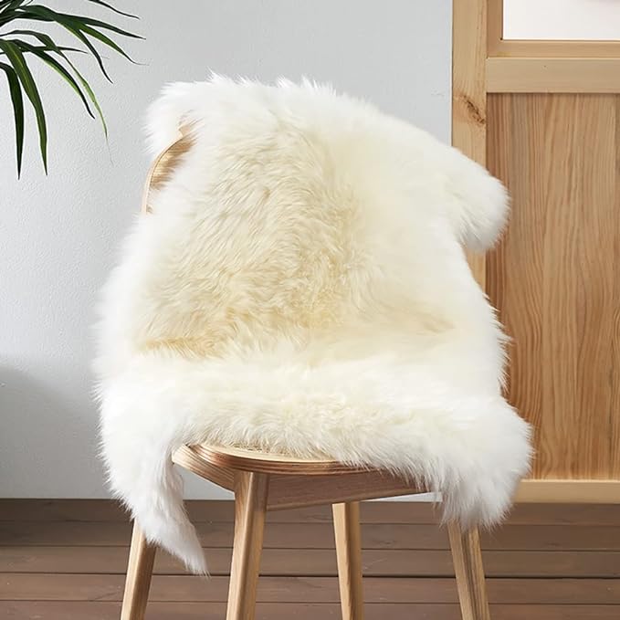 HUAHOO Premium Genuine Sheepskin Rug Real Australia Sheepskin Natural Luxury - Image 5
