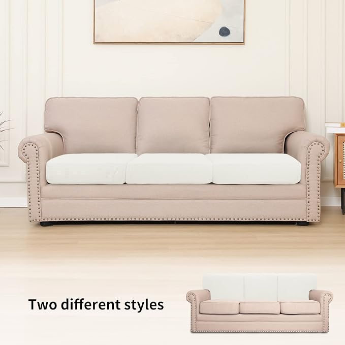 Easy-Going Stretch 3 Pieces Couch Cushion Cover - Image 2