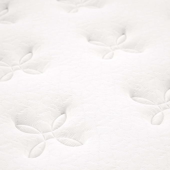 Modway Jenna 10” Innerspring and Memory Foam Twin XL Mattress With Individually Encased Coils, White