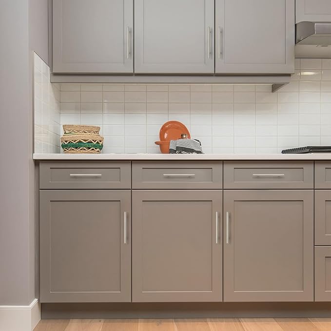 Ravinte 45 Pack 7.38 inch Cabinet Pulls Brushed Nickel Stainless Steel Kitchen Cupboard Handles Cabinet Handles, 5 inch Hole Center