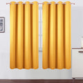 Blackout Curtains 66 x 72 Inch Long Yellow Curtains Set of 2 Panels Room by Lemomo