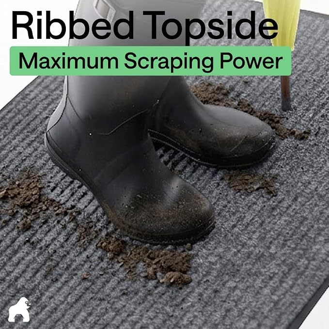 GORILLA GRIP Waterproof Traffic Guard Door Mat, Indoor Outdoor Durable Entryway - Image 4