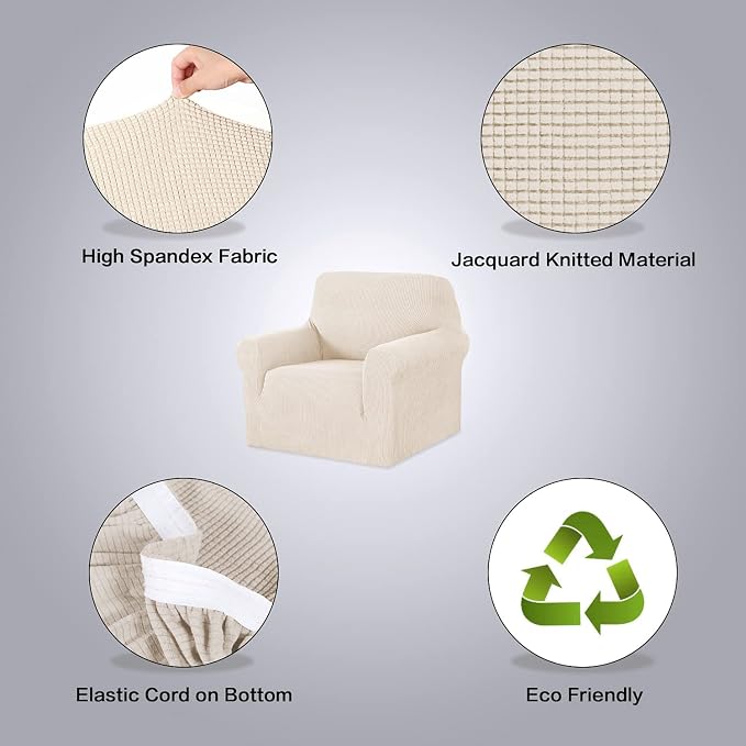 H.VERSAILTEX Stretch Chair Slipcover 1-Piece Armchair Couch Cover Furniture - Image 4