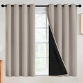 SimpleHome Natural 100% Blackout Curtains Room Darkening Living Room 54L | by SimpleHome