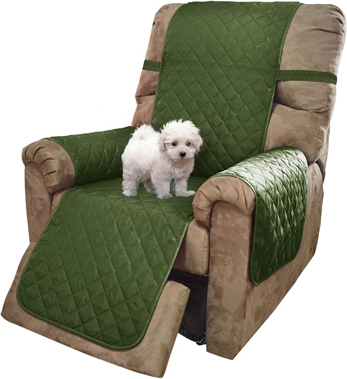 U-NICE HOME Reversible 23''Recliner Small Chair Cover, Huntergreen/Sage | by U-NICEHOME
