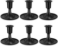Candlestick Holders 6 PCS Short Metal Taper Candle Holders, KSWING Black Candle Stick Holders Set, Perfect for Table Centerpiece Mantel Party Wedding Christmas Home Decor, Set of 6