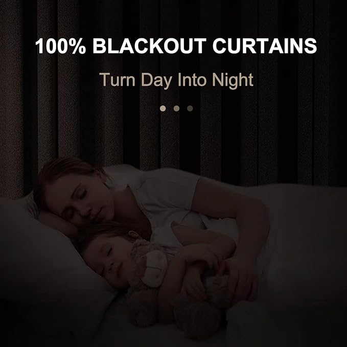 Faux Linen Total Blackout Curtains - Image 2