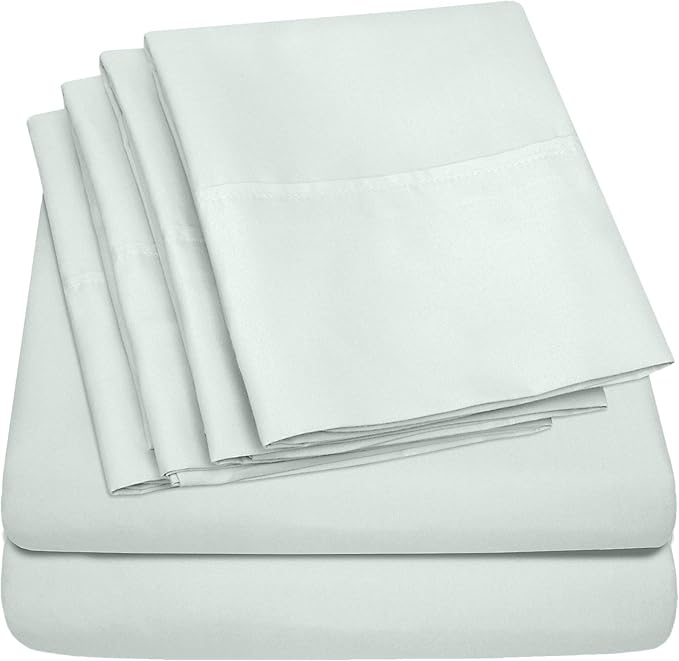 Twin Size Bed Sheets - 4 Piece 1500 Supreme Collection Fine Brushed Microfiber Deep Pocket Twin Sheet Set Bedding - 1 EXTRA PILLOW CASES, GREAT VALUE, Twin, Mint