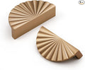 5 Pack Champagne Bronze Cabinet Pulls 2.5" Hole Center Cup Flat Drawer Pulls Kitchen Cupboard Bathroom Dresser Cabinet Hardware Handles Zinc Alloy
