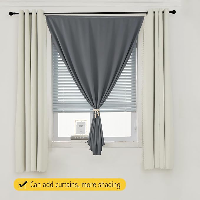 Magic Tape Blackout Curtains for Bedroom No Drillng Self Adhesive Curtains No - Image 8