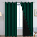 Yakamok Dark Green 100% Blackout Curtains 96 Inches Long 52" Wide 2 Panels | by Yakamok