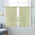 SpaceDresser Basic Rod Pocket Sheer Voile Window Curtain Panels Sage Green 1 by SpaceDresser