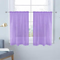 SpaceDresser Basic Rod Pocket Sheer Voile Window Curtain Panels Lavender 1 Pair by SpaceDresser