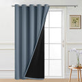 Yakamok Stone Blue Blackout Patio Door Curtain Panels W70 x L84, 1 Panel | by Yakamok