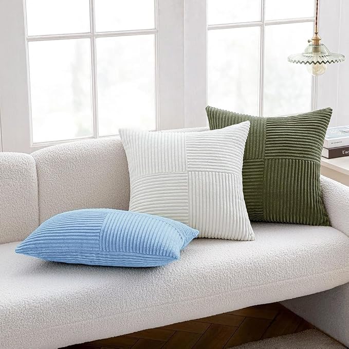 MIULEE Light Blue Decorative Throw Pillow Covers - Image 5