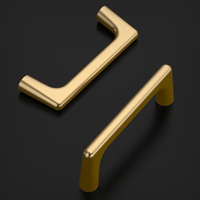 Amerdeco 10 Pack Champagne Bronze Cabinet Pulls 3 Inch(76MM) Hole Centers Kitchen Cabinet Handles Hardware Kitchen Handles for Cabinets Cupboard Handles Drawer Pulls ZH0041