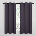NICETOWN Greyish Purple Blackout Curtains 45 inches Length for Kitchen, 2 Panels, 29" Wide, Thermal Insulated Decoration Drapes for Small Window