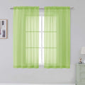 Simplebrand Lime Sheer Curtains 96 Inches Long, Light Filtering Rod Pocket by Simplebrand