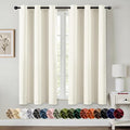 MIULEE Blackout Curtains for Bedroom 2 Panels 40 x 63 Inch Long Cream | Thermal by MIULEE
