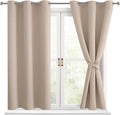 Short Blackout Curtains for Bedroom, 42 x 45 Inch, 2 Panels | Thermal Insulated by Hiasan