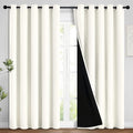 Yakamok Cream 100% Blackout Curtains 96 Inches Long by Yakamok