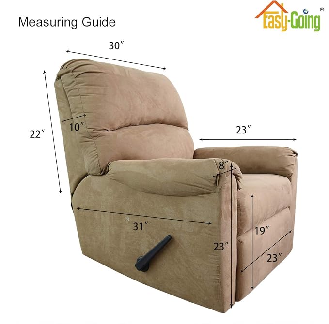 Easy-Going Reversible Couch Cover, Recliner 22 in, Coffee/Ivory | Machine - Image 7