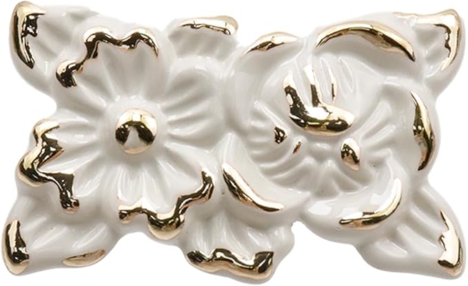 2Pcs Euro Rose Decorative Cabinet Knobs Handles Pulls Ivory Drawer Knobs Handles Pulls Vintage Kitchen Flower Drawer Dresser Vanity Nightstand Cupboard Wardrobe Pull Single Hole Knobs