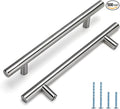 homdiy 500 Pack Drawer Handle Brushed Nickel Kitchen Hardware - HD201SN Cabinet Handles for Kitchen Furniture Hardware Derocative Straight Handle Pull, 8-4/5in Hole Centers