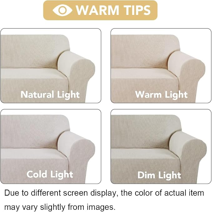 H.VERSAILTEX Armchair Cover High Stretch Sofa Slipcover 1 Piece Couch Covers - Image 3