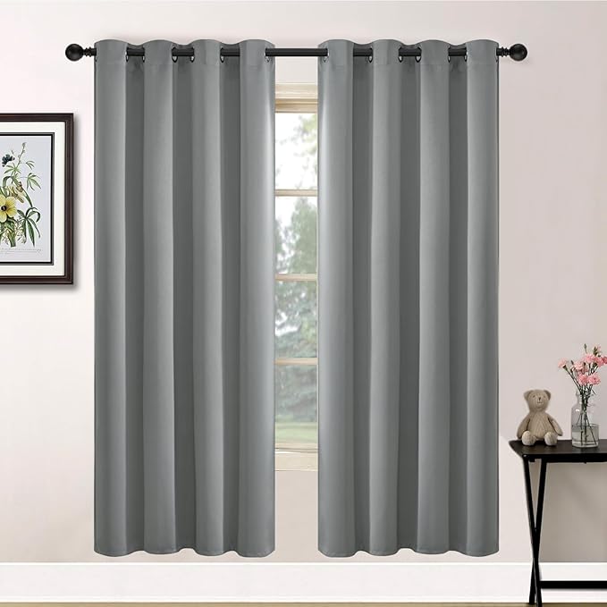 Yakamok Room Darkening Curtains 52x72 inch Length Dove Grey-Living Room | 2 by Yakamok