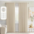 MIULEE Cream Beige Back Tab Blackout Curtains 52x78 Inch Length 2 Panel Set | by MIULEE