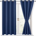 Blackout Curtains for Bedroom, 2 Drape Panels, 52 x 45 Inch | Thermal Insulated by Hiasan