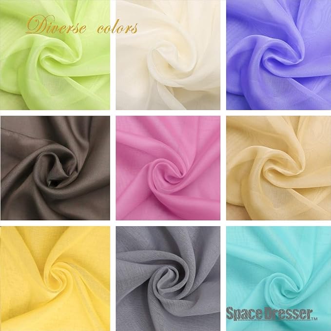SpaceDresser Basic Rod Pocket Sheer Voile Window Curtain Panels Gold 1 Pair 2 - Image 9