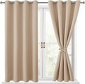 Blackout Curtains for Bedroom, 2 Drape Panels, 52 x 45 Inch | Thermal Insulated by Hiasan