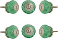 Perilla Home Set of 6 Crystal Bubble Glass Knob for Kitchen Cabinets - Crystal Glass Handles and Pull Knob for Dresser Drawer | Living Room | Kitchen | Bathroom | Closet Cupboard Furniture