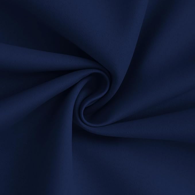 Yakamok Navy Blue 100% Blackout Curtains 63 Inches Long 50" Wide, 2 Panels | - Image 3