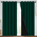 Yakamok Dark Green 100% Blackout Curtains 84 Inches Long 70" Wide 2 Panels | by Yakamok