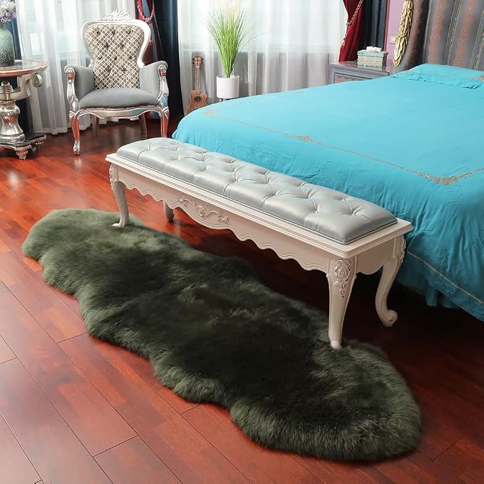 LLB Genuine Sheepskin Area Rug Fur Carpet Fluffy Shaggy Fur Rug - Image 3