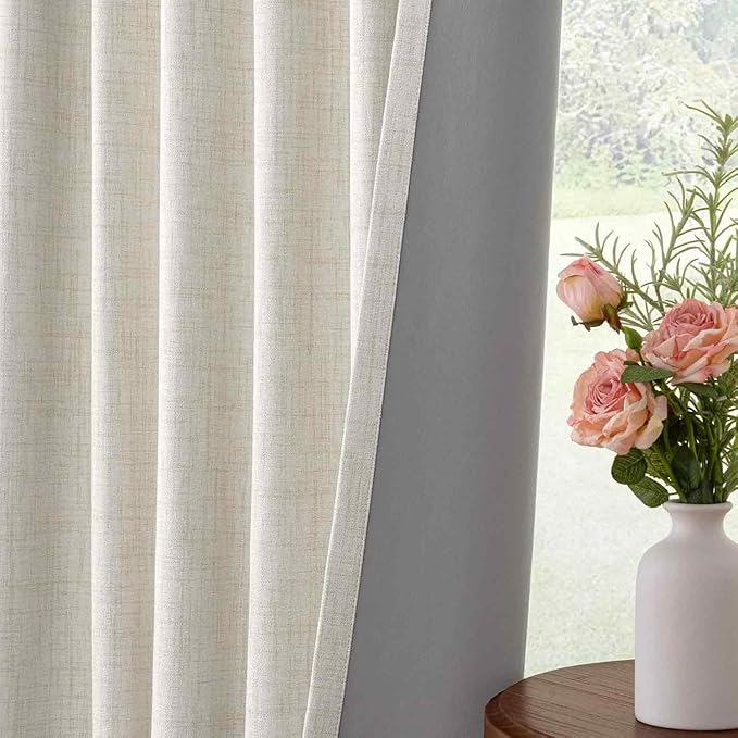 INOVADAY 100% Blackout Linen Curtains - Image 7