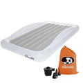 The Shrunks Twin Air Mattress Travel Bed for Kids and Adults with Pump Portable Inflatable Mattress Blow Up Air Bed for Travel, Camping or Sleepovers 78" x 43" - Grey