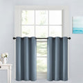 Yakamok Stone Blue Room Darkening Window Curtains 42x36 Inch by Yakamok